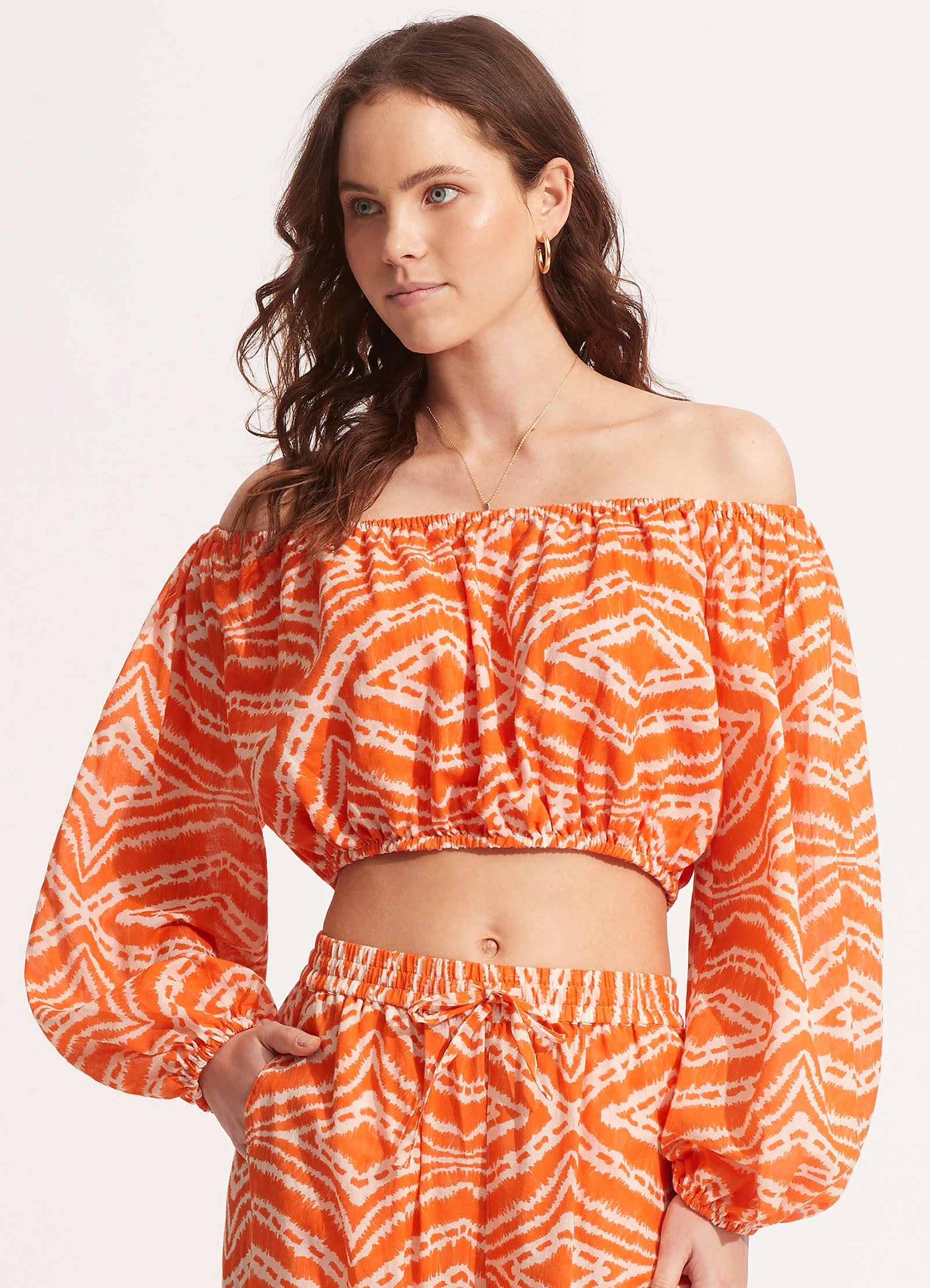 Zanzibar Crop Top - Mandarin 4 Zanzibar Crop Top - Mandarin - Image 2