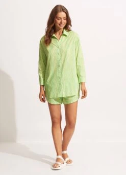 Mod Squad Cover Up - Lime Burst -Outlet Seafolly Store 54962 CU Lime 20Burst 4