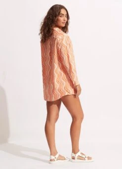 Mod Squad Cover Up - Mandarin 10 Mod Squad Cover Up - Mandarin -Outlet Seafolly Store 54962 CU Mandarin 6