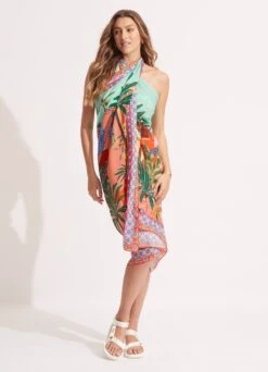 On Vacation Sarong - Azure 12 On Vacation Sarong - Azure -Outlet Seafolly Store 54968 SG Azure 7