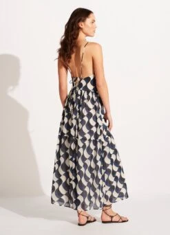 Modern Take Tier Maxi Dress - Black -Outlet Seafolly Store 54974 DR Black 5