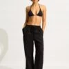 Linen Pant - Black 1 Linen Pant - Black -Outlet Seafolly Store 54980 PA Black 3