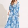 Tie Dye Maxi Dress - Azure 2 Tie Dye Maxi Dress - Azure -Outlet Seafolly Store 54986 DR Azure 3