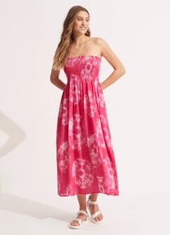 Tie Dye Maxi Skirt/Dress - Rose Pink