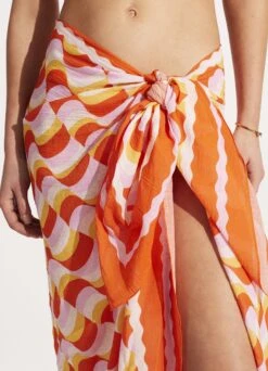 Modern Take Sarong - Mandarin -Outlet Seafolly Store 55047 SG Mandarin 6