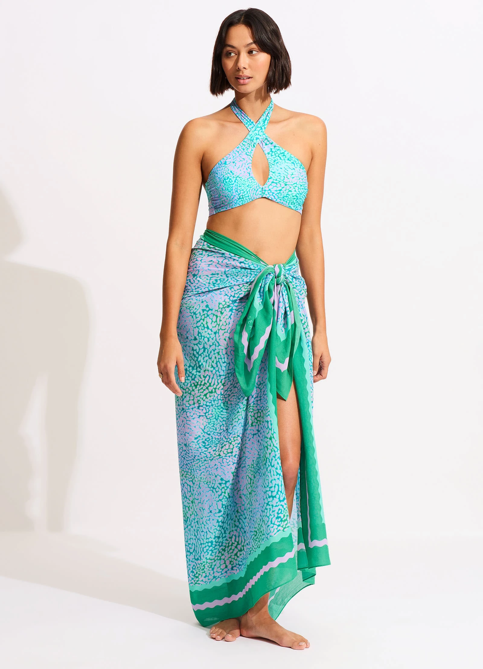 Sea Skin Sarong - Vivid Green 3 Sea Skin Sarong - Vivid Green