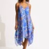 Eden Scarf Dress - Azure 1 Eden Scarf Dress - Azure -Outlet Seafolly Store 55084 DR Azure 3