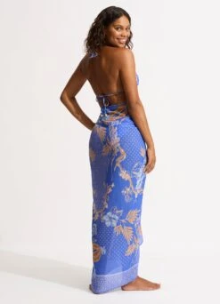 Eden Sarong - Azure 11 Eden Sarong - Azure -Outlet Seafolly Store 55085 SG Azure 5
