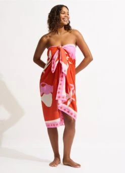 La Palma Sarong - Tamarillo -Outlet Seafolly Store 55101 SG Tamarillo 8