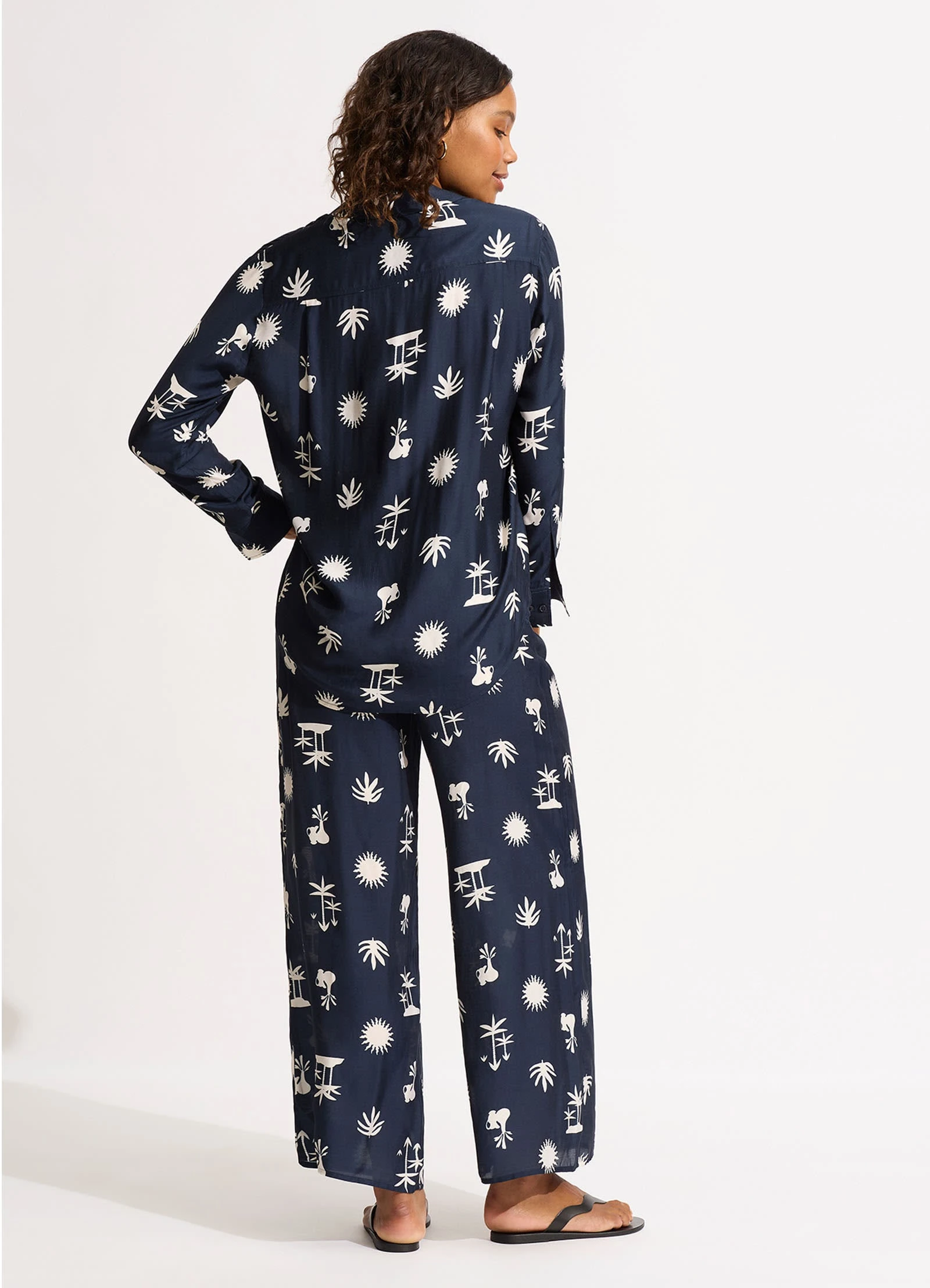 La Palma Silk Shirt - True Navy 6 La Palma Silk Shirt - True Navy - Image 4