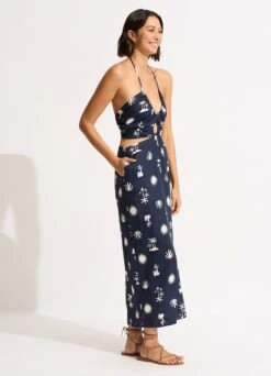 La Palma Maxi Dress - True Navy 9 La Palma Maxi Dress - True Navy -Outlet Seafolly Store 55133 DR True 20Navy 4