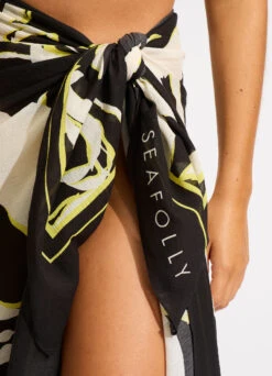 Birds Of Paradise Sarong - Black 12 Birds Of Paradise Sarong - Black -Outlet Seafolly Store 55164 SG Black 6