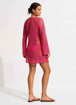 Mesh Effect Cover Up - Chilli Red -Outlet Seafolly Store 55190 CU Chilli 20Red 5