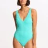 Sea Dive Deep V Neck One Piece - Aruba Blue -Outlet Seafolly Store 6010974 861 Aruba 20Blue 3