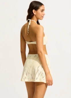 Chiara A-Line Mini Skirt - Ecru -Outlet Seafolly Store 60281 093 Ecru 12