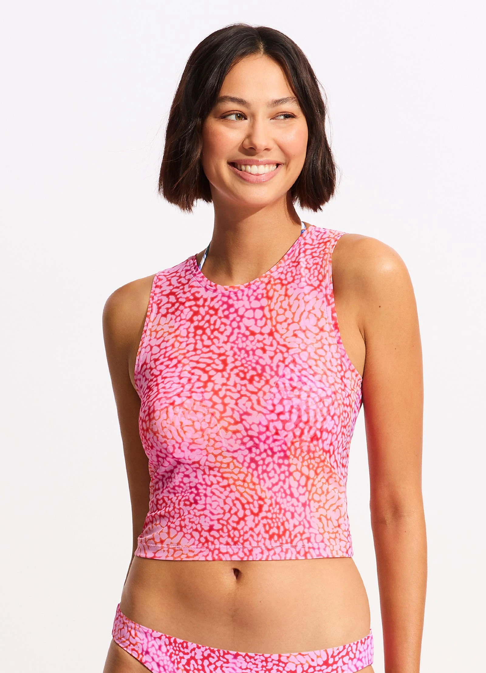 Sea Skin Mesh Tank Top - Fuchsia Rose 3 Sea Skin Mesh Tank Top - Fuchsia Rose
