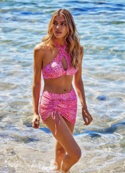 Sea Skin Mesh Skirt - Fuchsia Rose