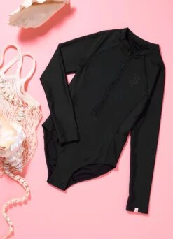 Essentials Girls Pocket Paddlesuit - Black