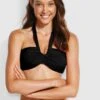 Seafolly Halter Bandeau Bikini Top - Black -Outlet Seafolly Store S3816 065 Black 1